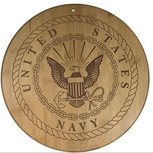 Totally Bamboo U.S. Navy 12” Round Serving Board